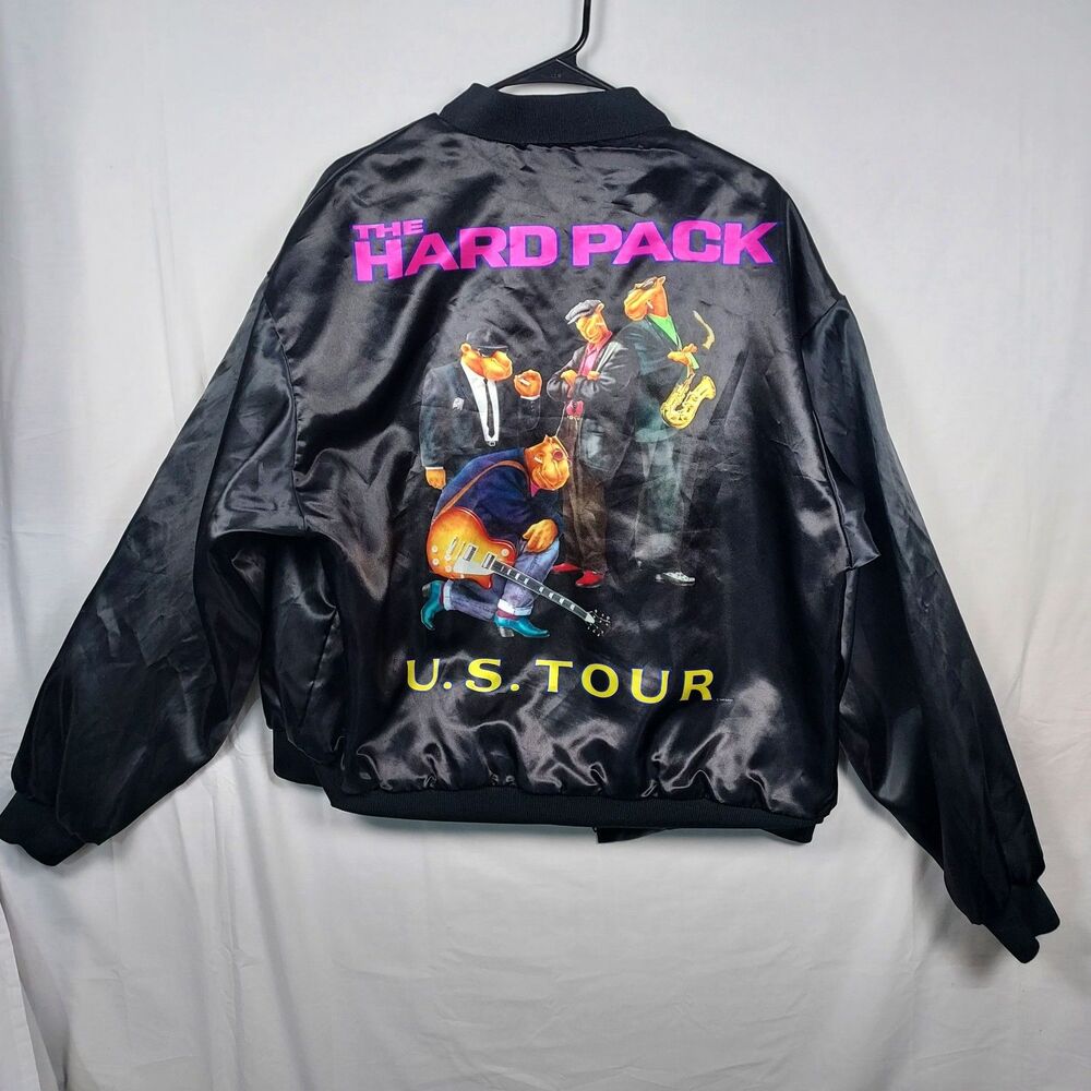 Vintage 90's Swingster The Hard Pack Tour Jacket Satin Bomber USA Made L